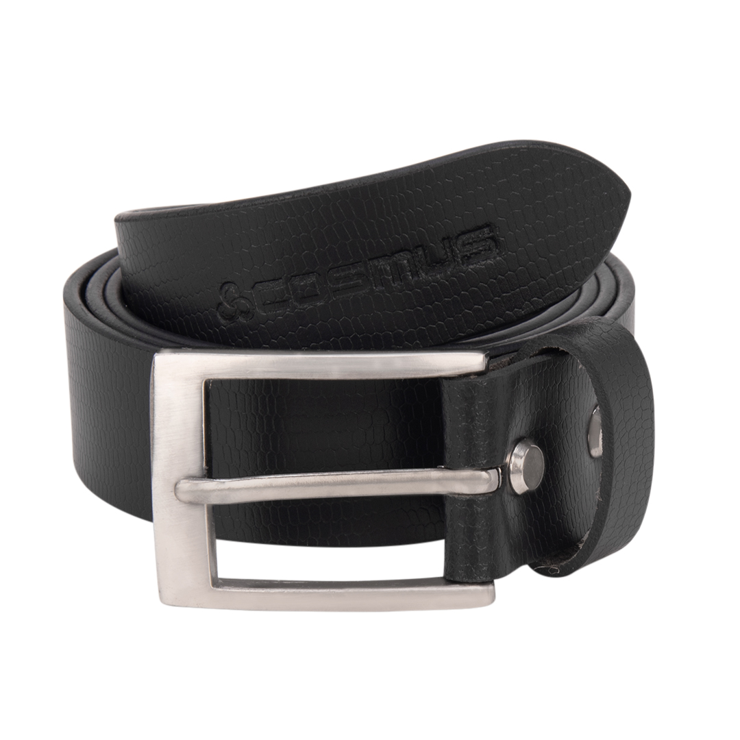 BEL-0008-LEATHER BELT - BLACK